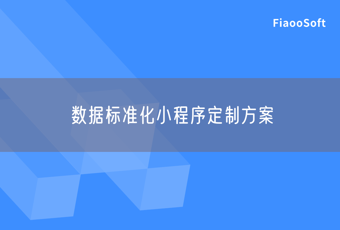 數(shù)據(jù)標(biāo)準(zhǔn)化小程序定制方案